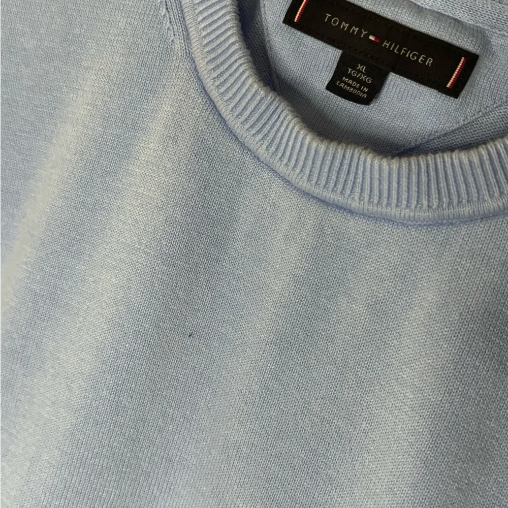 Tommy‎ Hilfiger Men's Light Blue Crewneck Sweater
